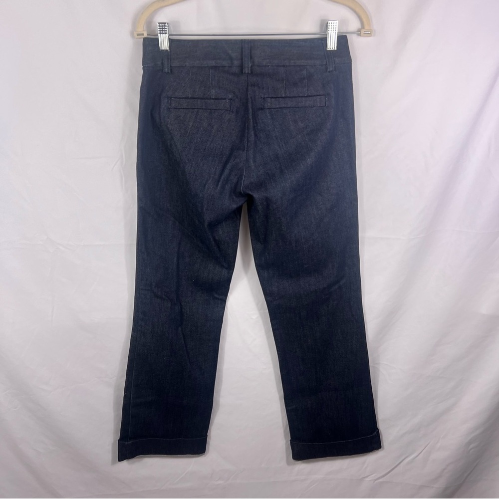 J. Crew Women’s Dark Denim Cuffed Tousers Jeans - Picture 2 of 9
